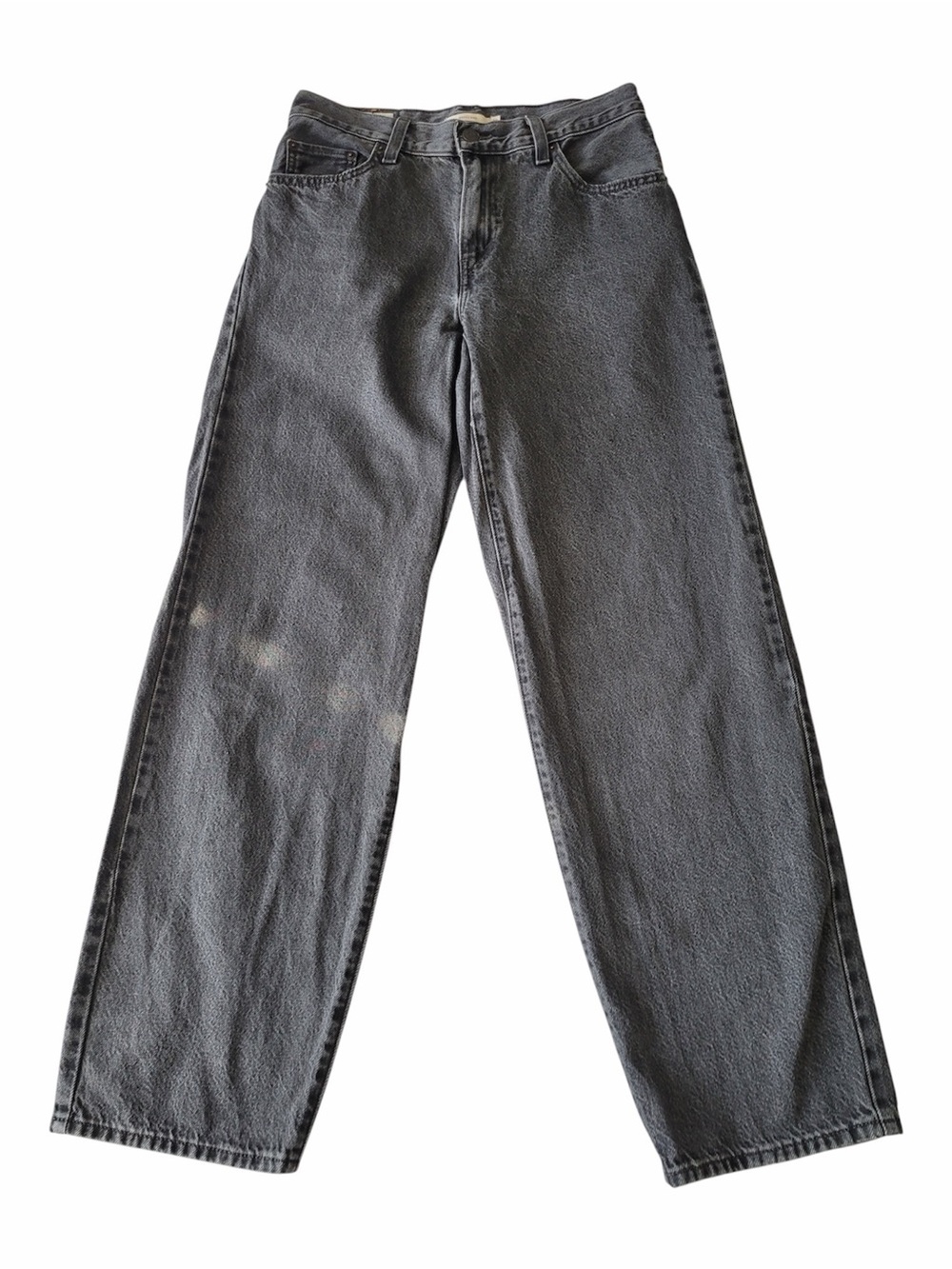 ✅ Levi's Premium Denim Washed out Black / Gray Wide Leg Baggy Dad Jeans size 25